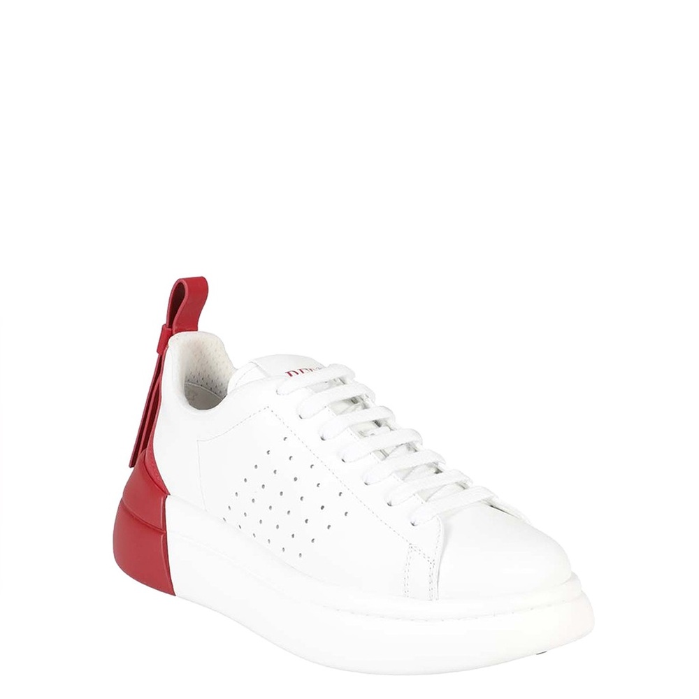 VALENTINO RED Two-tone leather sneakers 36 new